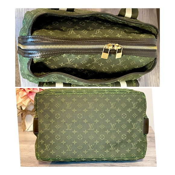Authentic LOUIS VUITTON Sacmary Kate Green Monogram Mini Lin Bag - Picture 7 of 15